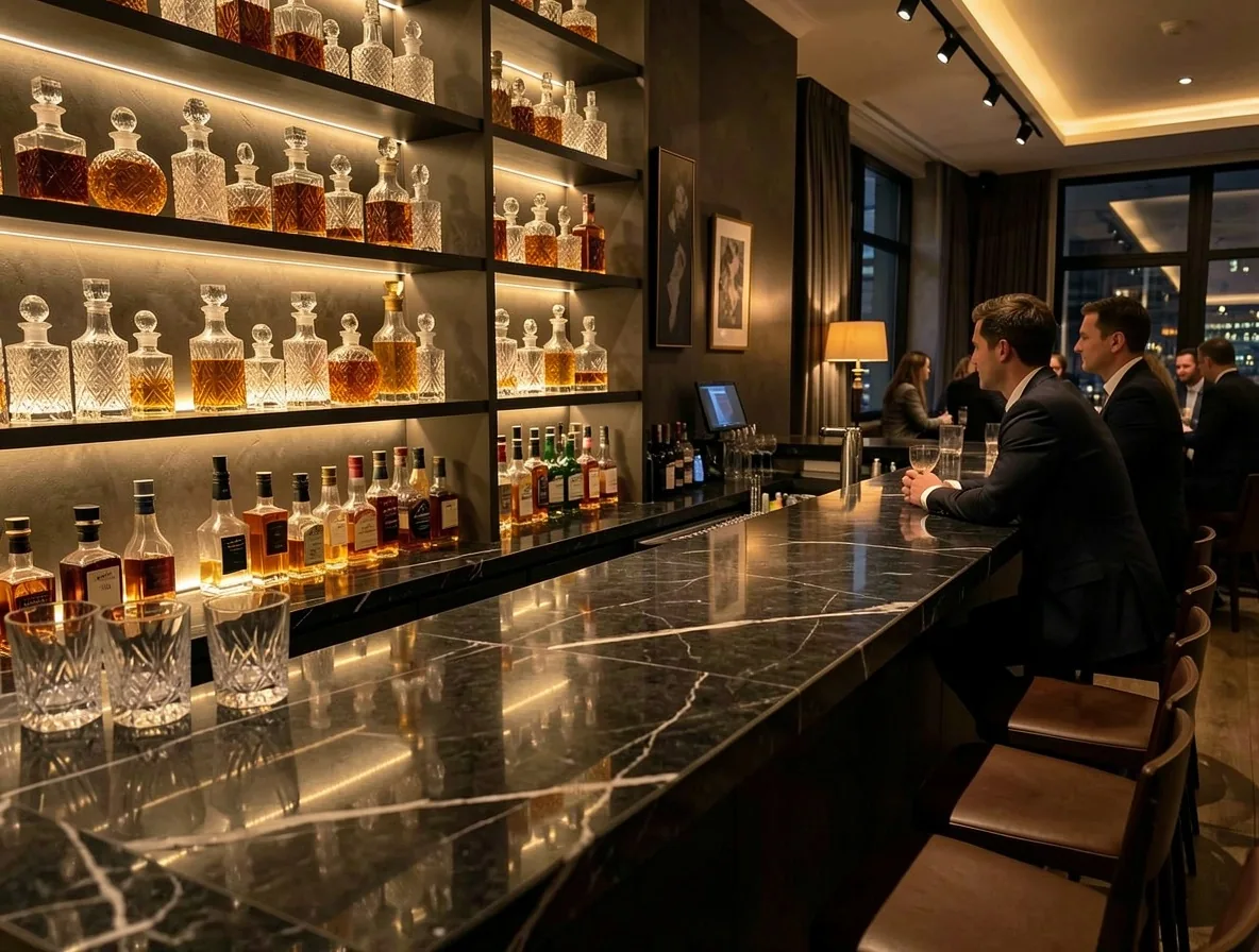 De balie en lounge bij Varenelle